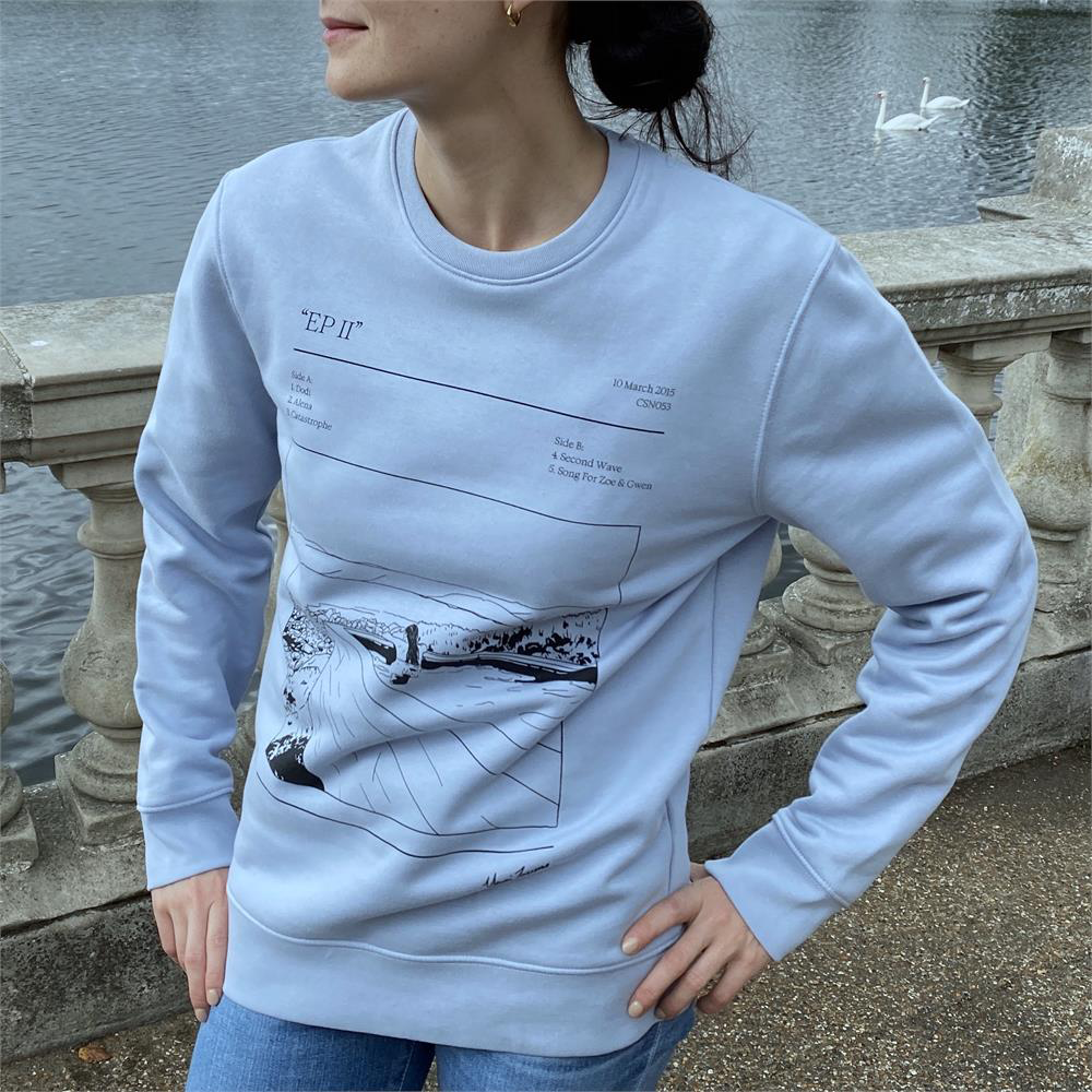 sky blue 'ep ii' illustration sweatshirt