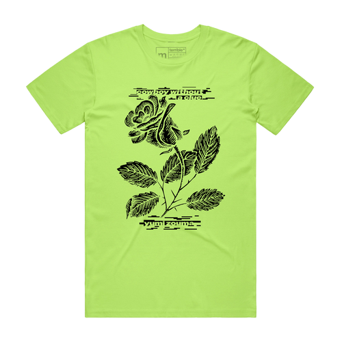 'Cowboy Without A Clue' Rose Tee - Neon Citrus