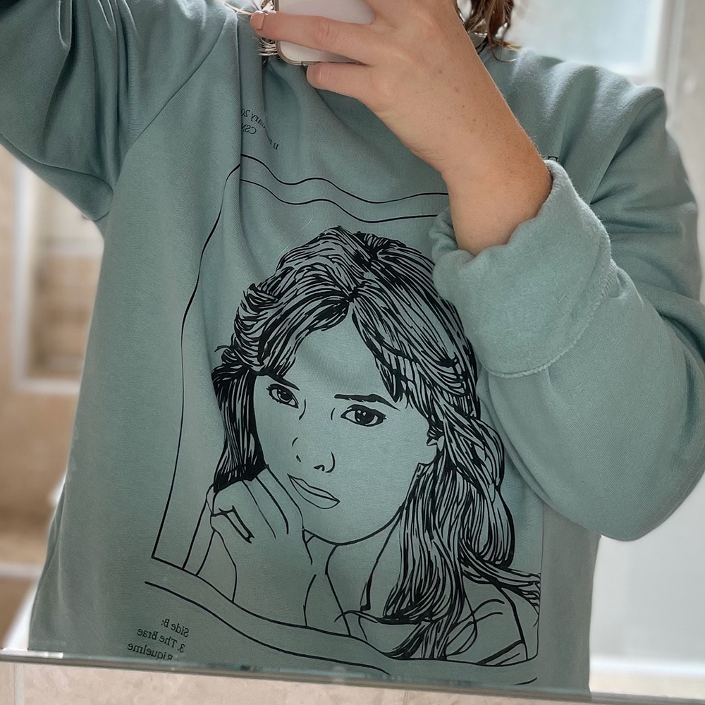 slate green ‘ep i’ illustration sweatshirt