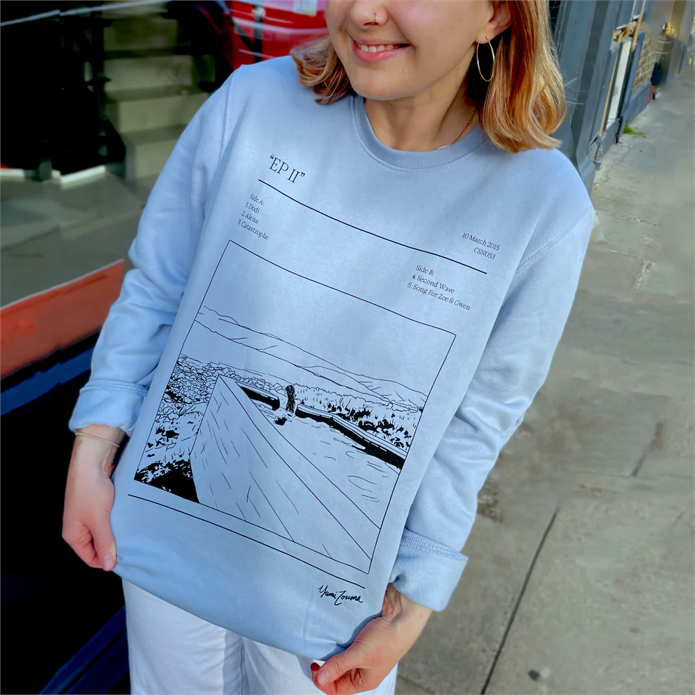 sky blue 'ep ii' illustration sweatshirt